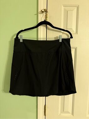 Athleta Black Run Skort with Built-In Shorts